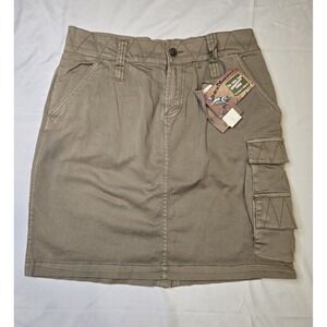 Gramicci Skirt NWT Womens Size 6 Khaki Cargo Side Pocket Utility Sporty Stretch